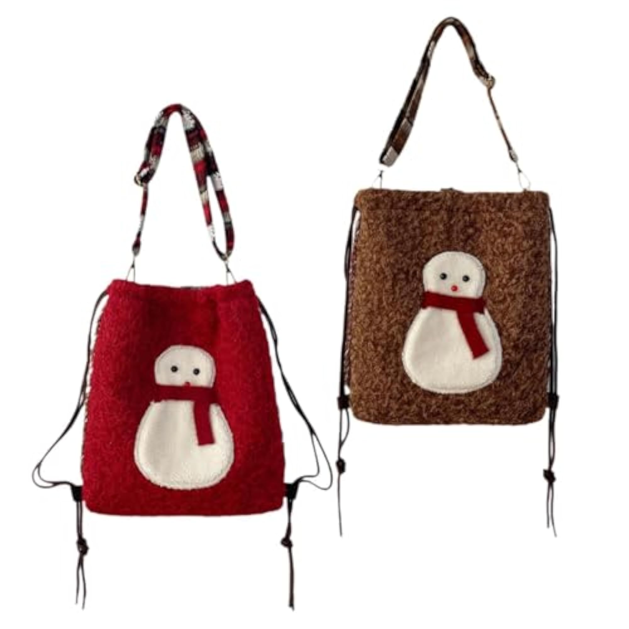 Christmas Shoulder Bag Stylish Snowman Backpack for Vacation