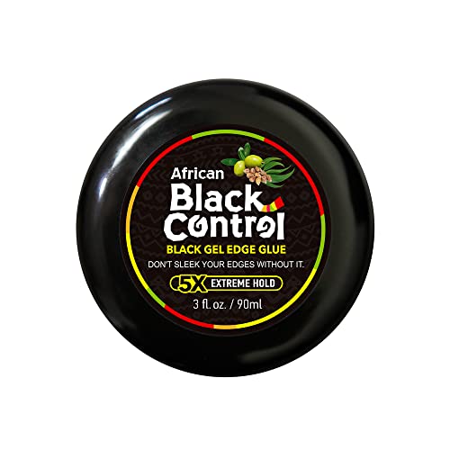 Butiangeles African Black Control Black Gel Edge Glue 5X Extreme Hold 3 Fl. Oz. #TOP4