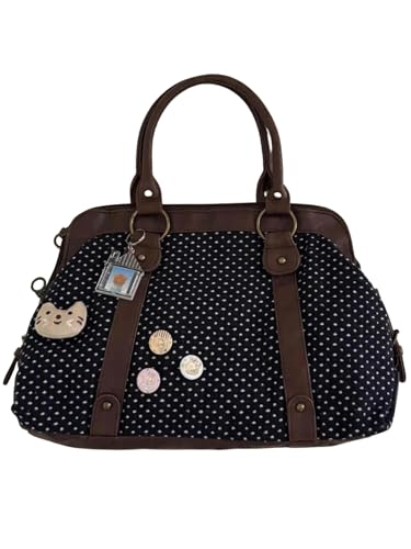 Bolso de hombro estilo kawaii Harajuku con lunares miniatura 1
