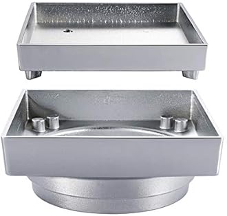 Shower Drain/Invisible Large Flow Brass Floor Drain/Bathroom Tile Insert Shower Drainer/with Removable Strainer Cover/Anti-Smelly/Anti Clogging