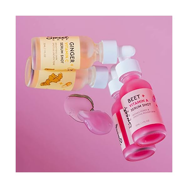 Sweet Chef Beet + Vitamin A Serum Shot Face Serum - Vitamin A (Retinol) Serum for Face with Seaberry Extract - Hydrates + Smooths the Look of Rough Skin and Pores for a Radiant Glow (30ml / 1 fl oz)
