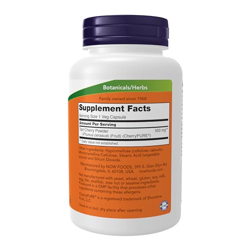 Now Foods P38135 Supplements, Tart Cherry (Prunus Cerasus) 500 Mg thumb #1