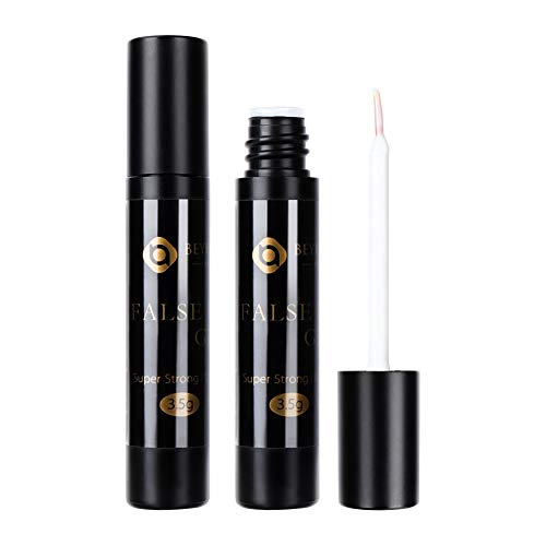 BEYELIAN False Eyelash Glue Latex Free |Super Strong for Silk Mink Lashes |Thin Brush | Easy to Use Long Lasting Lash Adhesive 3.5g