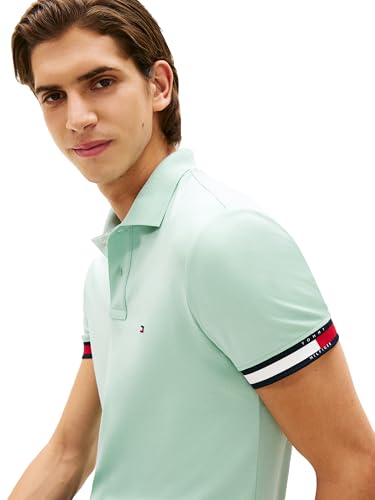 Image of Tommy Hilfiger Mens Short Sleeve Casual Polo Shirts in Regular Fit with Liquid Cotton
