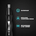 Runsoar Professional Painless Nose Hair Trimmer Clippers, USB Rechargable IPX7 Waterproof Electric Facial Eyebrow Ear…