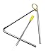 Hand Percussion Triangle, Wear Resistance Easy Operation Good Resonance Triangle Set Metal with for Kids Early Education (6 Inch)