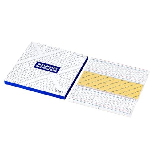 Image of ELEGOO 3pcs Breadboard 830 Point Solderless Prototype PCB Board Kit (Pack of 2)