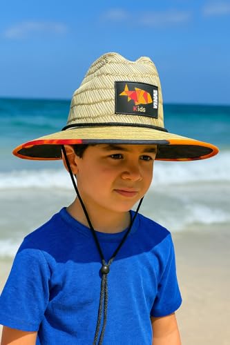 VENSE Sunrise Lifeguard Straw Sun Hats for Kids/Boys/Girls. Beach & Outdoor4