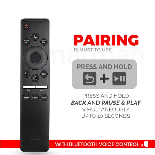 Image of marman Compatible Samsung Smart TV Remote Original BN59-01312F Model Bluetooth Voice Enabled with Hot Keys - Suitable for HD 4K LED OLED QLED Android Samsung TVs - Pairing Required