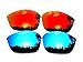 Galaxy Replacement Lenses for Oakley Half Jacket 2.0 Blue&Red Color Polarized 2 Pairs,