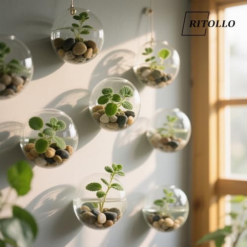 Image of RITOLLO River Rocks Pebbles for Indoor Plants 3 /8-1 Inch Natural Aquarium Gravel Decorative Fish Tank Rocks Garden Landscaping Decor