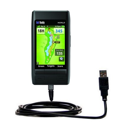 GomadicUSB Data Hot Sync Straight Cable for The Golf Buddy World with Charge Function – Two Functions in one Unique TipExchange Enabled Cable
