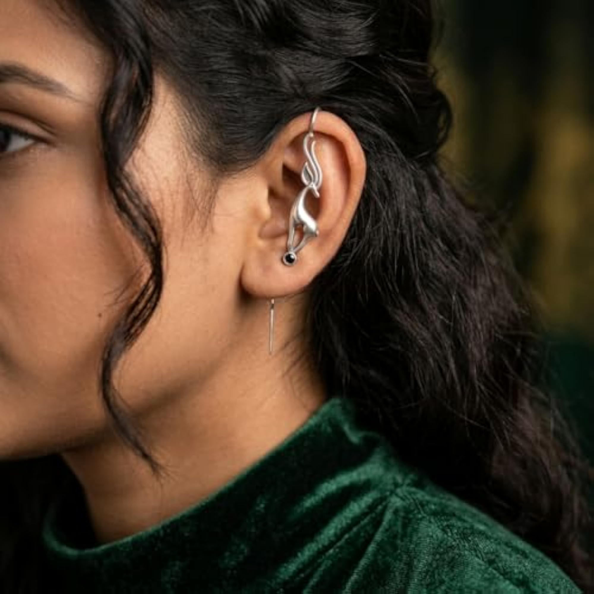 Women's Oxidized Silver Assorted Color Earrings Set