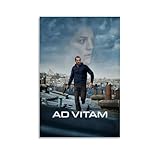 JDzenpingzsz Póster de película vintage de acción francesa de 2025 con anuncio de Vitam, pintura para dormitorio, lienzo de pared, estético, decorativo, 40 x 60 cm, estilo sin marco