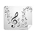 Flappg Black Music Notes Cleaning Cloth Screen Cleaner 2pcs Suede Fabric