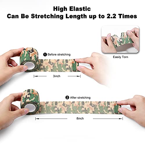 Fresinider 16 Rolls Self Adhesive Wrap Athletic Tape Gauze,Medical Bandage,Breathable Elastic Cohesive Bandage For Sports Injury & Pet  thumb #4