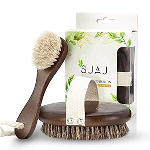 SJAJ droogborstels, 2-delige set, ideaal voor het reinigen van de huid, gezichts- en lichaamsborstel van het beste natuurlijk haar