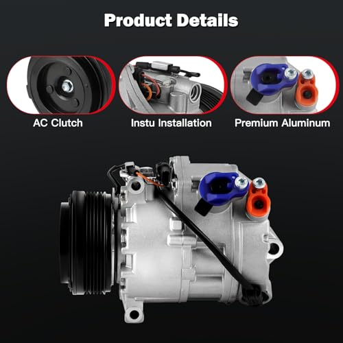 Image of cciyu Air Conditioning Compressor for BMW X5 3.0L 2007-2010