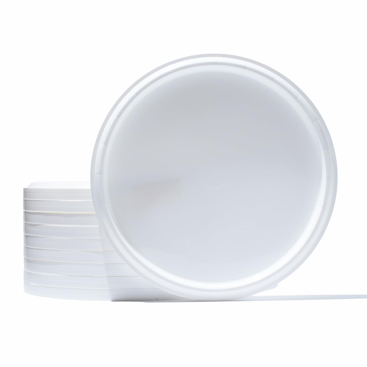 9-Count Plastic Tub Lids | Fits 1.5, 2.5, and 3 Gallon Tubs, BPA-Free & Reusable | Temperature-Resistant for Frozen and Hot Treats | Frozen Dessert Supplies