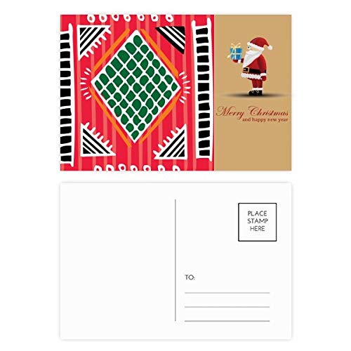 Cartes postales Mexique Totems civilisation antique Père Noël lot de 20 Red Green Line