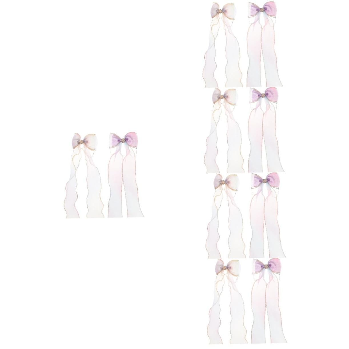 MAGICLULU 10 Piezas horquilla de lazo accesorio para el cabello de las niñas pinza de pelo de la boda tiara pasadores de pelo lazos para niñas lazos para el cabello para niñita Decorar