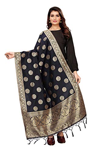 Image of Jaanvi fashion Women's Banarasi Silk Woven Dupatta(Zari Work)