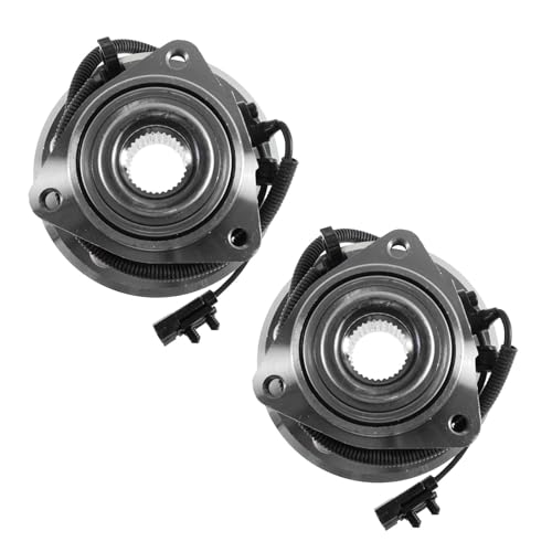 Image of TRQ Front Driver and Passenger Side Wheel Bearing and Hub Assembly Set 2 Piece Compatible with 2007-2011 Dodge Nitro 2008-2012 Jeep Liberty