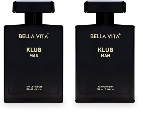 Bella Vita Luxury Klub Men Eau De Parfum Liquid Perfume With Lemon, Rose And Vanilla|Musky And Spicy Long Lasting Premium Edp Fragrance Fresh Scent, 100Ml (Pack of 2)