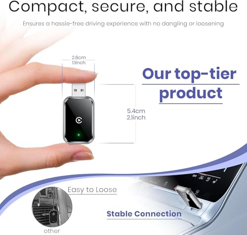 Image of Jemluse Wireless CarPlay & Android Auto Adapter for Cars, Support iPhone & Android, Convert Wired CarPlay /Android Auto to Wireless, Fast Auto Connect, Support Navigation, Music, Calls & More (JEML6)