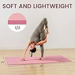 Fitvids Yoga Mat, 1/2-Inch Extra Thick High Density Exercise Mat, Anti-Tear Exercise Yoga Mat with Carrying Strap, Suitable for Various Yoga Exercises - Image 3