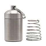 HRX Package Portable Stainless Steel Coin Change Holder Storage, Waterproof Small Pill Case Box Organizer for Men Keychain Purse Pocket