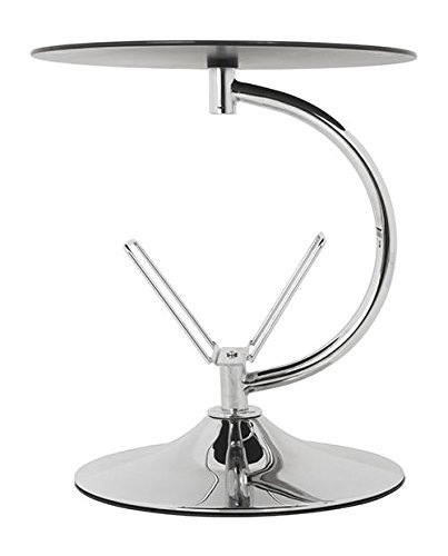 King mahara tavolino decorativo in vetro nero