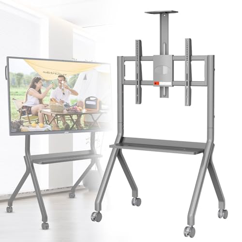 PortabRolling Smart Board Stojak z LockabWheels Regulowana Wysokość Wózek do Tablicy, Solidna konstrukcja do użytku w klasie i biurze