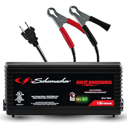Schumacher Electric 1.5A Car Battery Charger and Maintainer, 3-in-1...
