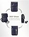 befen Small Genuine Leather Crossbody Bag Woman Cell Phone Crossbody Wallet Purses with Adjustable Shoulder Strap Navy Blue