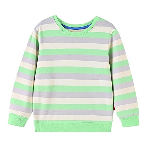 Toddler Baby Long Sleeve Striped Sweatshirts Boys Girls Crewneck Pullover Tops Children Casual Blouse Fall Sweat Hoodie