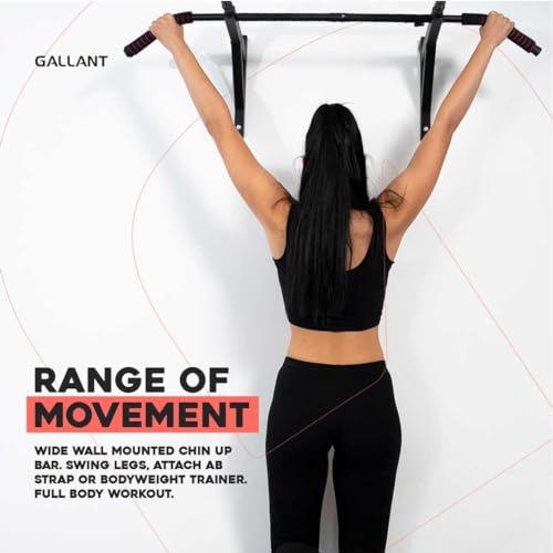 Gallant Pull Up Bar Wall Mounted - Chin Up Fitness Station With Foam Padded Hand Grips For Extra Comfort - Home Gym Equipment Training Exercise Bars -Full Strength workout - Image 3