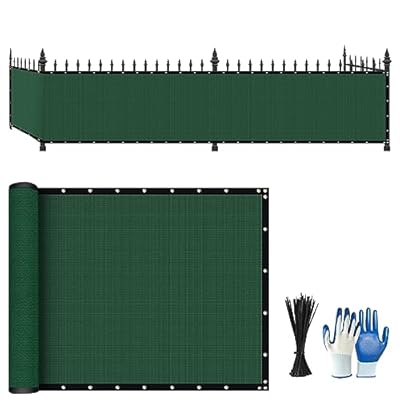 DenForste Privacy Fence Screen - 6' x 50' Fence Covering Privacy Screen Outdoor - Heavy Duty Fencing Mesh Shade Cover for Garden Wall Yard Backyard