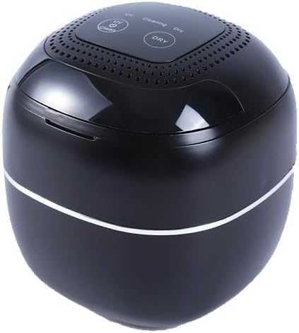 Image of Ultrasonic Retainer Cleaner Machine, 45kHz 180mL Sonic Cleaner with Digital Timer, Built-in Clean & Dry Modes, Multi-Purpose for Dentures, Aligners, Mouth Guards, Braces & Jewelry, Black