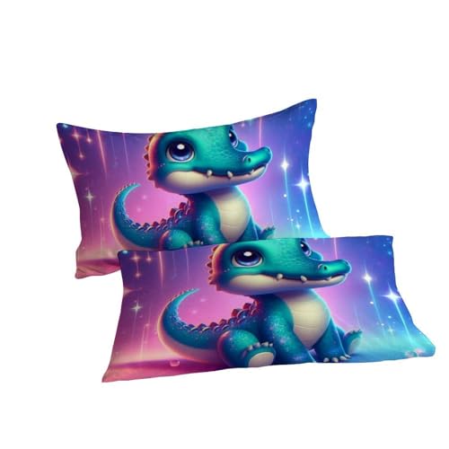 Housse de Couette Crocodile de Dessin Animé Microfibre Animaux Land 3D - 7