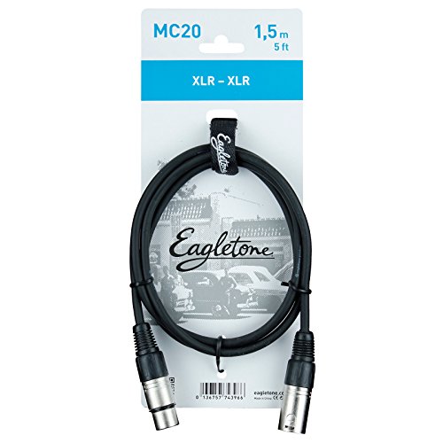 Micrófono Eagletone MC20 - XLR / XLR - 1,5M cable 1.5m 1,5m Noir