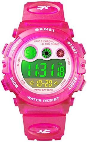 cofuo Kids Digital Sport Watch for Boys Girls, Kid Waterproof Electronic Multi Function Casual Outdoor Watches, 7 Colorful LED Luminous Alarm Stopwatch Wristwatch
