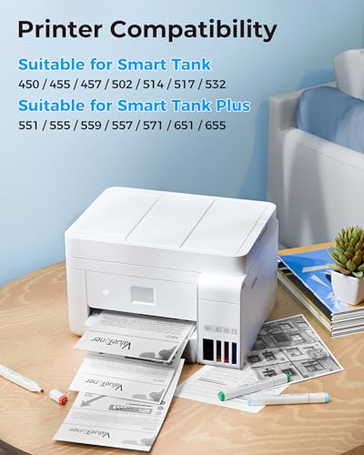 Image of 32XL Ink Bottle Black for HP 32XL Black Ink Bottle Works with HP Smart Tank 7602 5101 6001 7001 5000 7301 7302 7601 6002 5103 5102 Plus 651 551 755 757 455 457 450, 1VV24AN(2-Pack, 165ML)