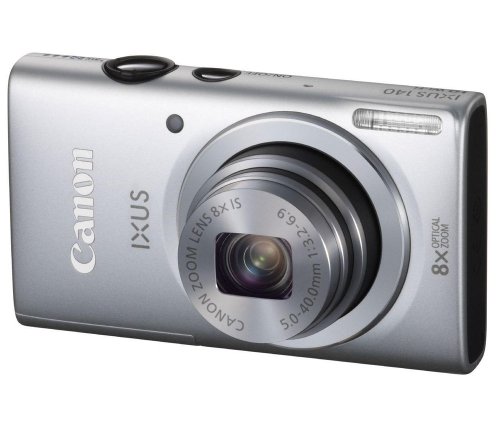 Image of Canon IXUS 140 16MP Point-and-Shoot Digital Camera (Silver) with SD Card, Camera Case