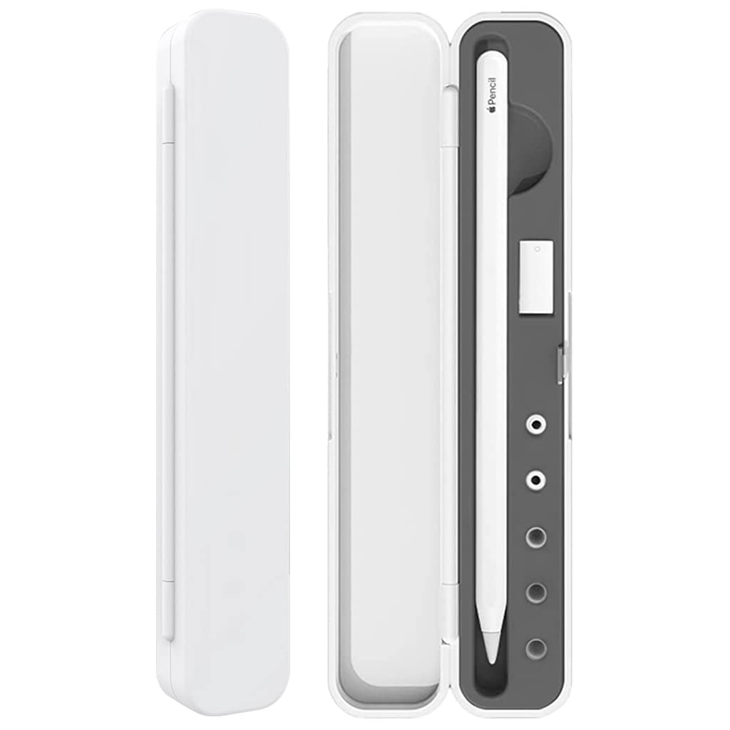 ZORBES® Carrying Case for Apple Pencil 2nd Gen /1st Generation Organizer Box for Apple Pencil,Case iPencil,Pen Tip Pen Tip Cover and Adapter Grey(Pen and Accessory Not Included)