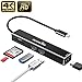 Produktbild USB C Hub Adapter, 5 in 1 Aluminium USB C Adapter, mit 4K HDMI, Micro SD und SD Kartenleser, 2 USB 3.0 Ports, für MacBook Pro 2015/2016/2017, neues MacBook 12-Zoll, Chromebook und mehr Type-C Geräte
