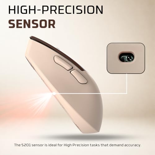 Image of Amkette Epic S Rechargeable Wireless Mouse /Bluetooth Mouse |2 BT + 2.4GHz | Up to 3200 DPI Instant S201 Sensor | 500mAh Type-C Charging, 40H Battery | Silent Huano Switches |6 Buttons Compact Mouse
