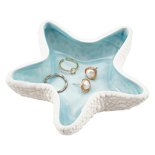 NBEADS Starfish Shape Ceramic Jewelry Tray
