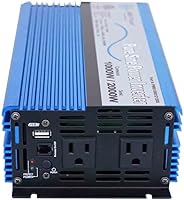 Vista 10 de AIMS 180 vatios, 360 vatios de pico, inversor de corriente DC a AC de onda sinusoidal pura, puerto USB, cables incluidos - No listado UL