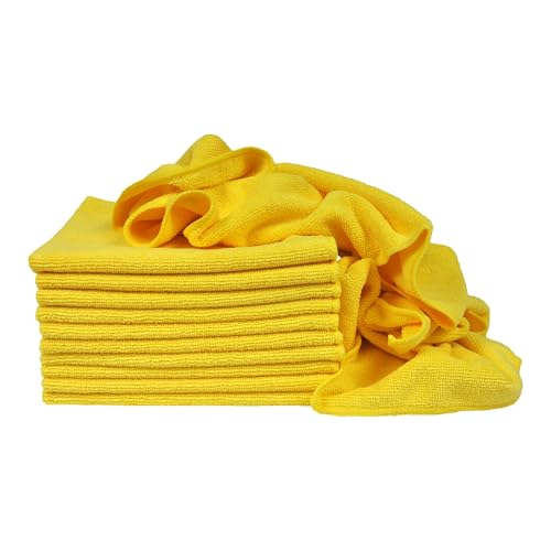 LAIBUY Utility Toallas de limpieza de microfibra de tejido de rizo de 240 g/m² para el hogar, automóvil, barco, caravana, garaje, tienda, sin rayas, sin arañazos, reutilizables, multisuperficie, ultra